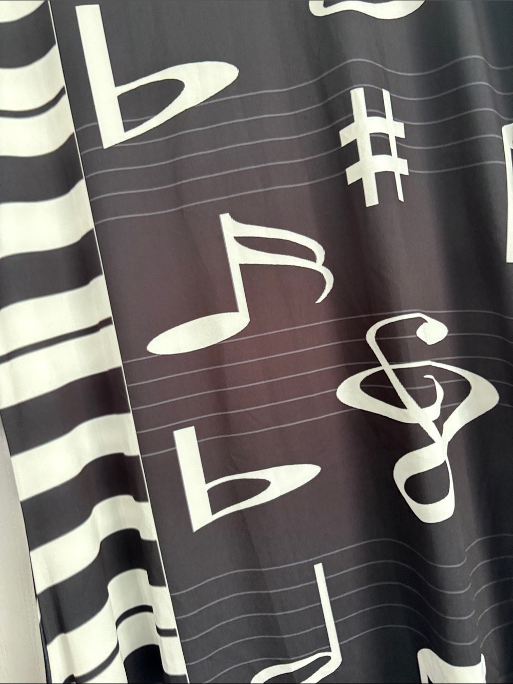 Black & White Musical Note Tunic Top - Picture 3 of 9